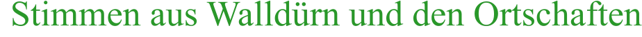 Stimmen aus Walldürn und den Ortschaften